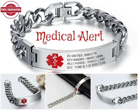 etsy medical alert bracelet|engravable medical alert bracelets.